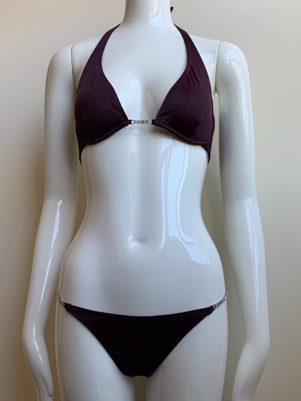 Sauvage plum Swarovski crystal underwire bikini
